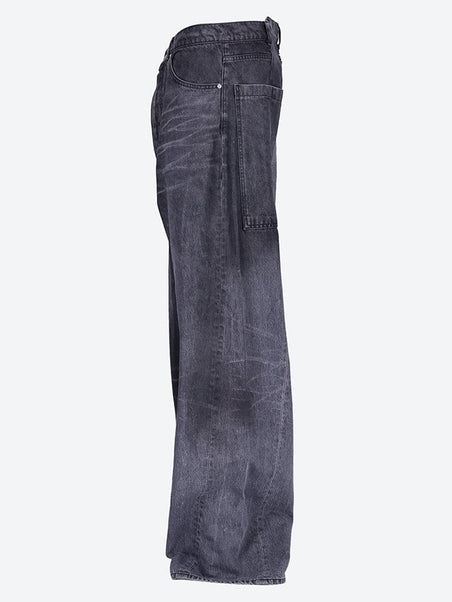 Wide leg 5 pockets jeans