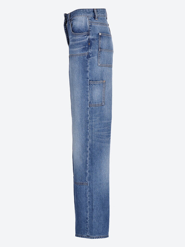 Wide leg jeans with patches 2