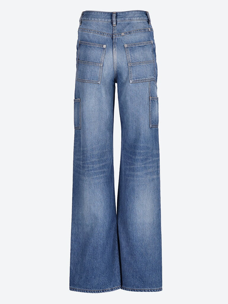 Wide leg jeans with patches 3
