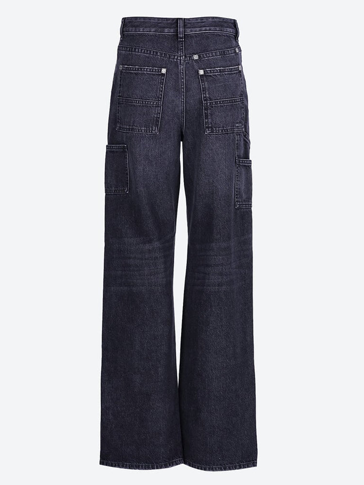 Wide leg jeans with patches 3