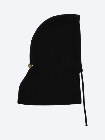 Wool and cashmere knit hood