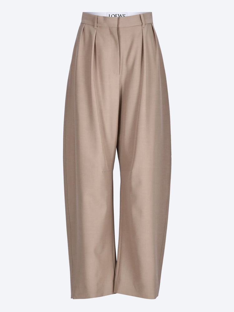 Wool barrel trousers 1
