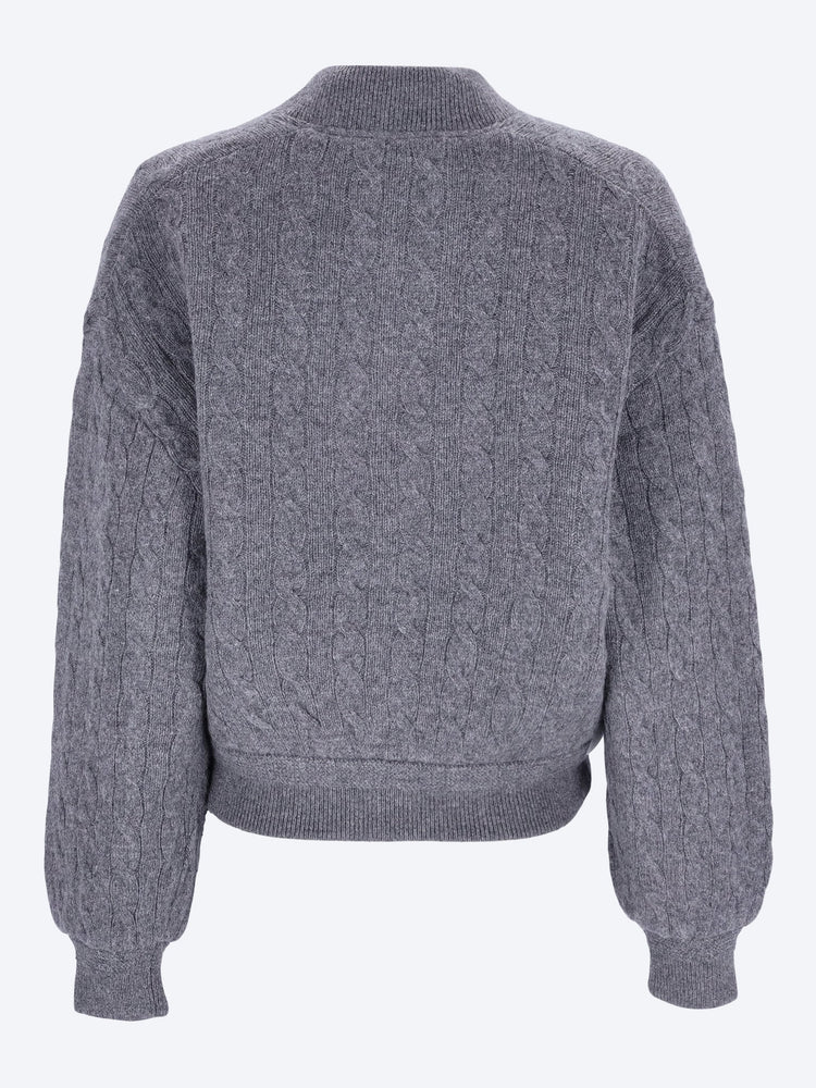 Wool cashmere bomber jacket 3