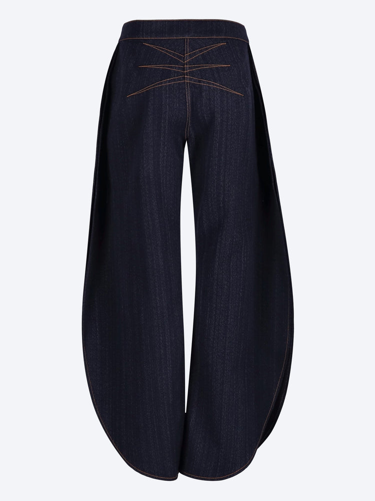 Wool denim petal pants 3