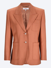 Wool gabardine single-breasted tailored jacket ref: