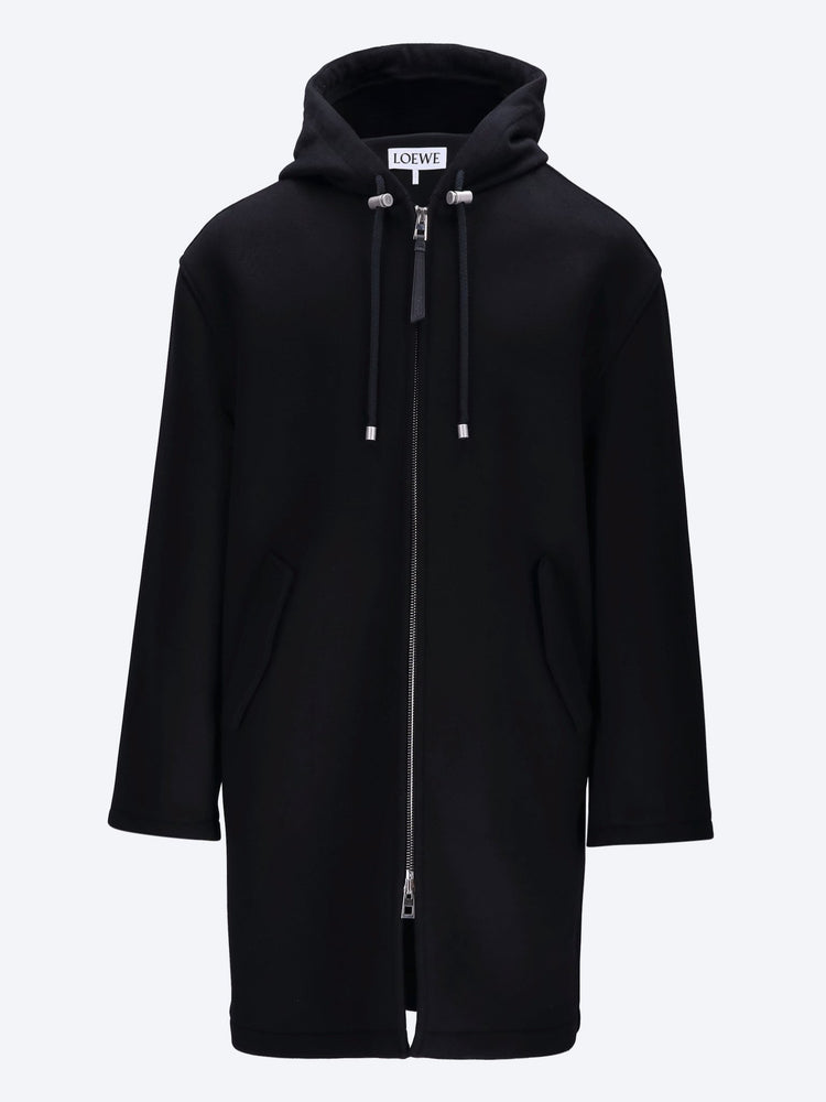Wool hooded coat 1