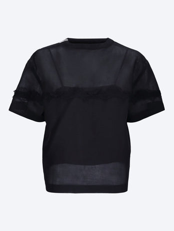 Wool organza pullover
