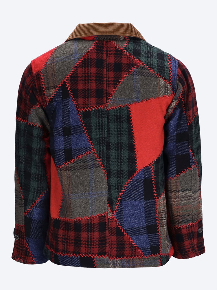 Wool patchwork woven coat 3