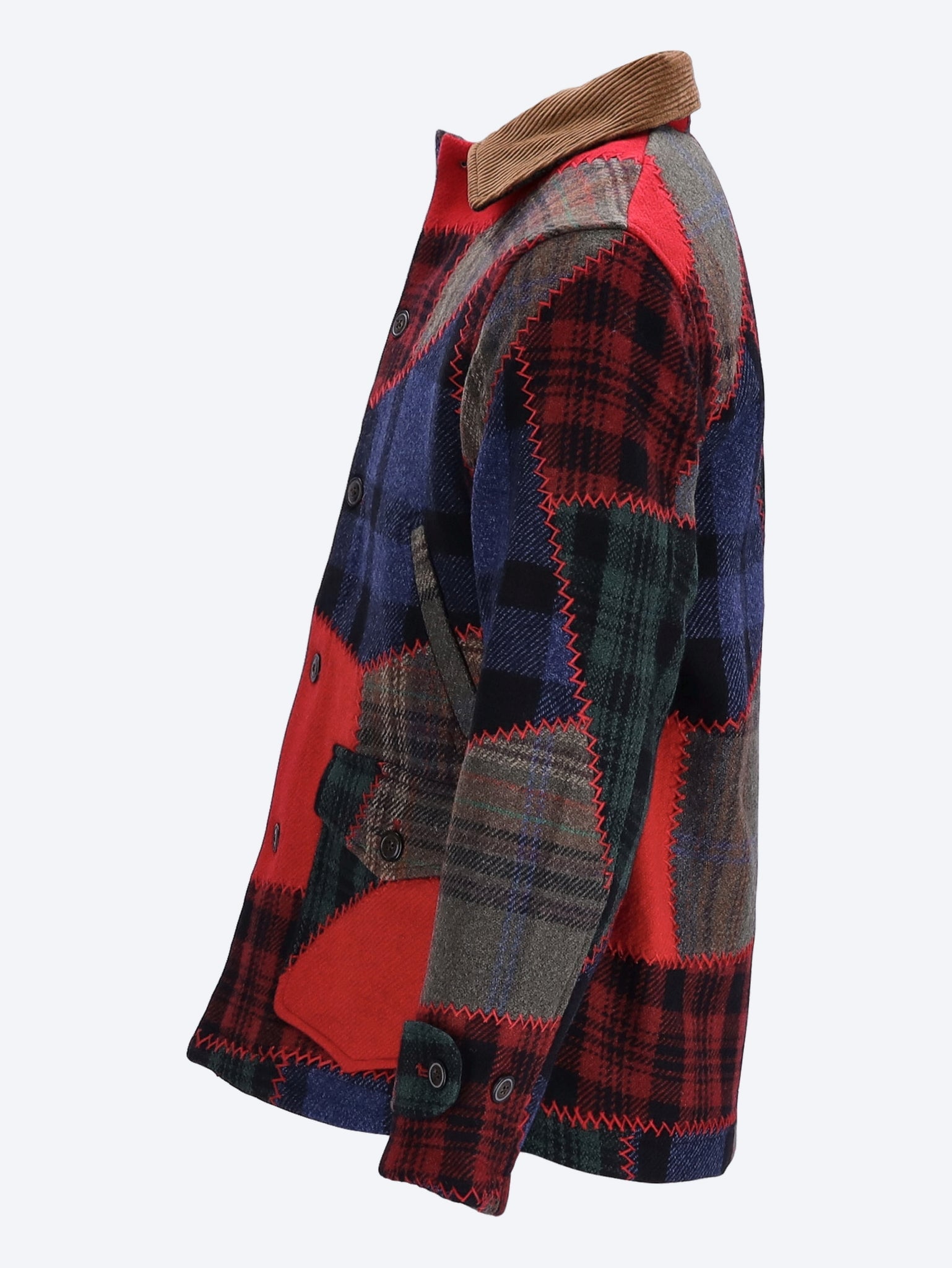Wool patchwork woven coat 2