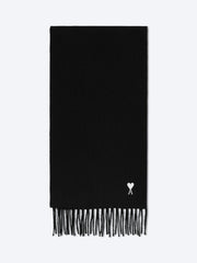 Wool scarf with ami de coeur embroidery ref: