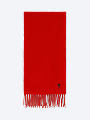 Wool scarf with ami de coeur embroidery ref: