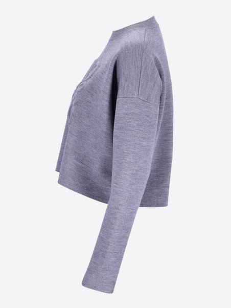 Wool short anagram sweater