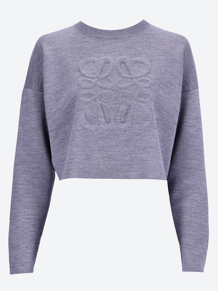 Wool short anagram sweater 1