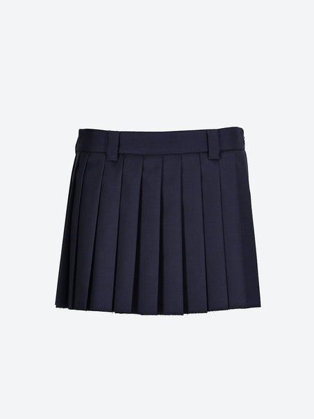 Wool pleated skirt