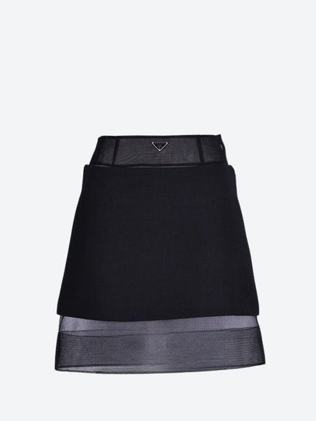 Wool transparent skirt