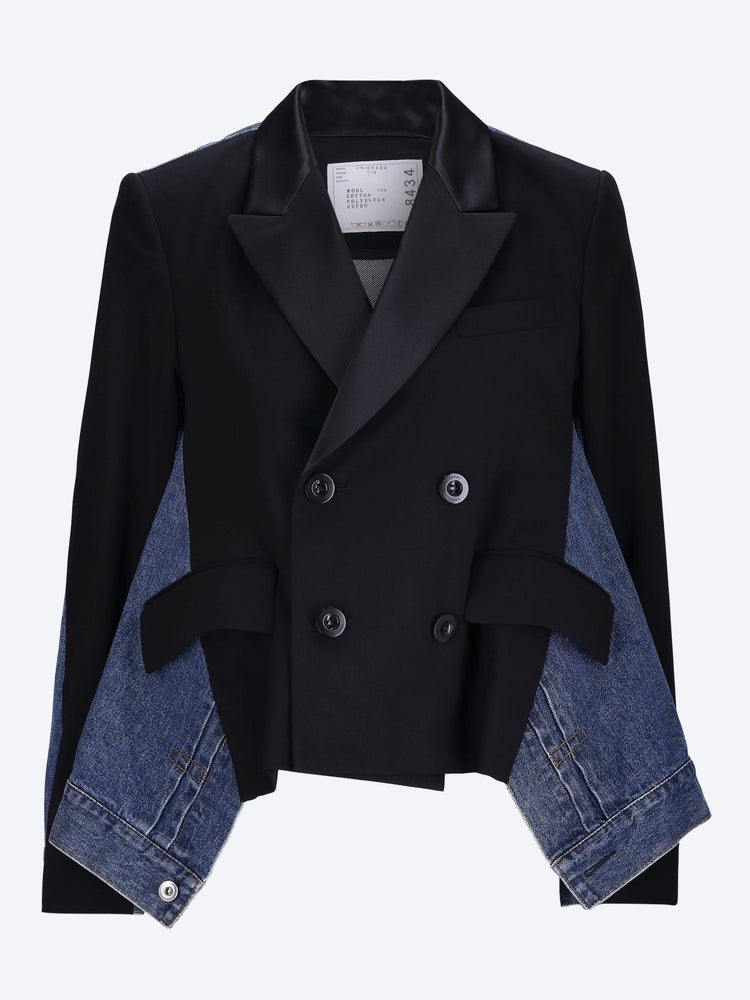 Wool suiting x denim jacket 1