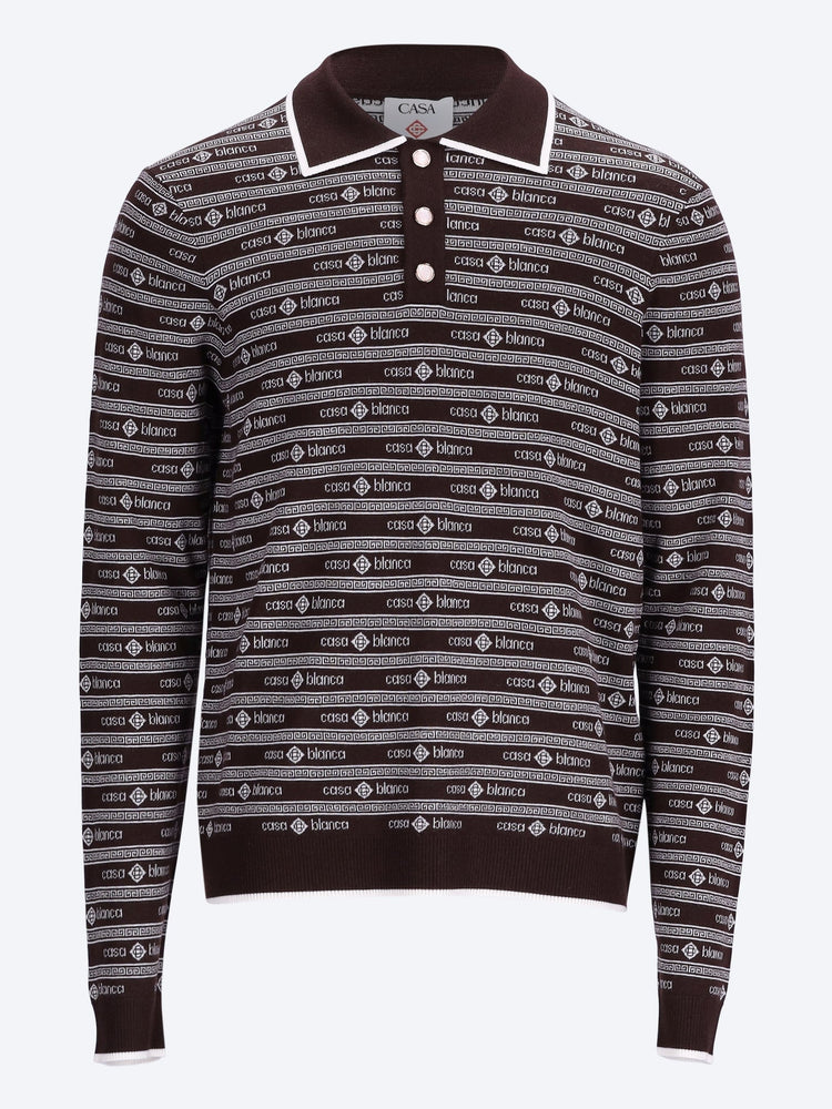 Wordmark long sleeve polo 1