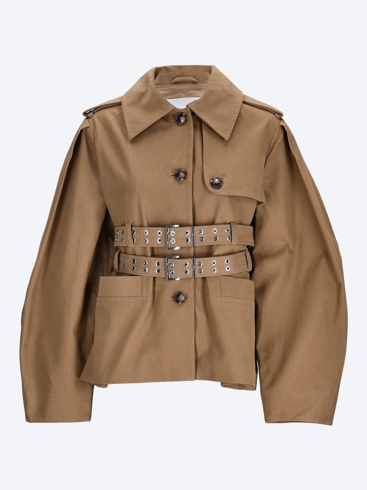 Workwear canvas short peplum jacket 1