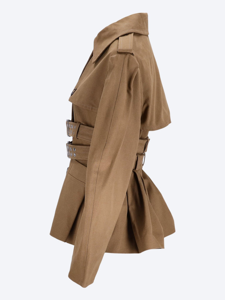 Workwear canvas short peplum jacket 2