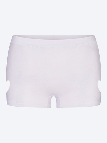 Worn in jersey micro heart shorts