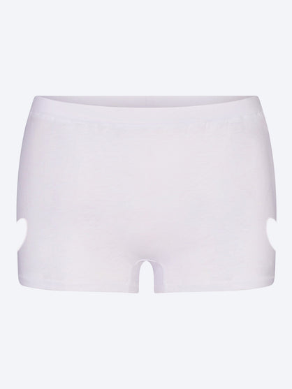 Worn in jersey micro heart shorts
