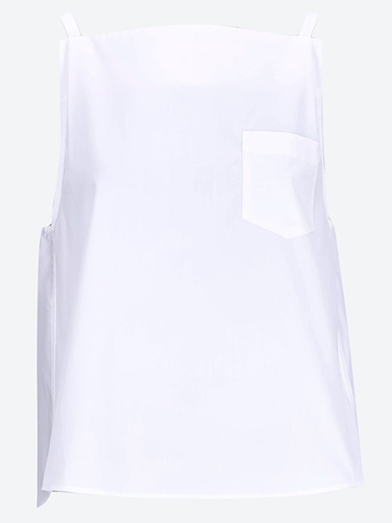 Woven cotton poplin camisole shirt 1