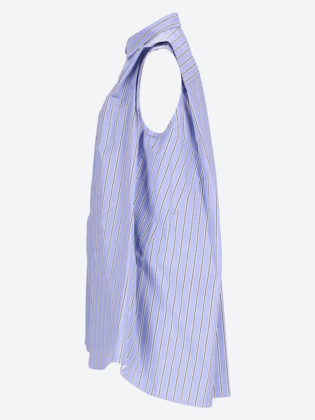 Robe de chemise de popline en coton tissé