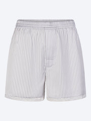 Gewebte, glänzende Schlafboxershorts mit Spitze ref: