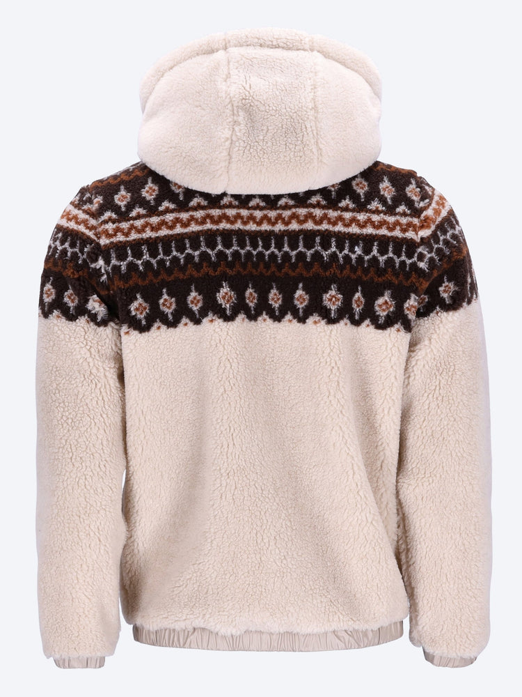 Teddy Jacquard Zip Up Cardigan 3