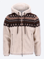 Teddy Jacquard Zip Up Cardigan ref:
