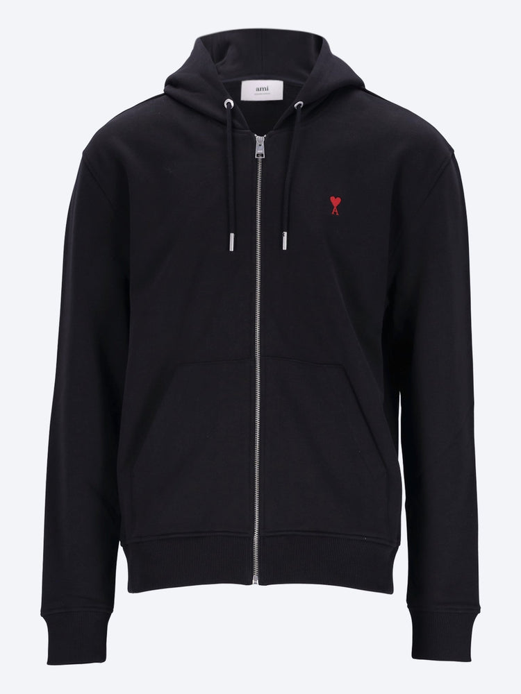 Zippe ami de coeur rouge hoodie 1