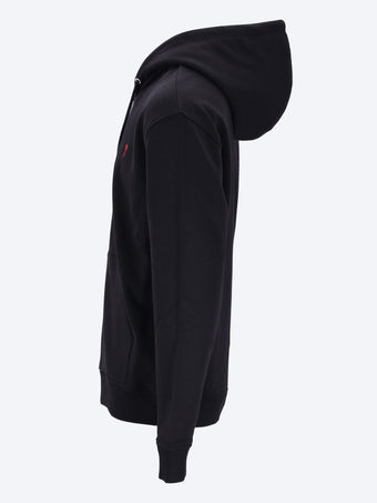 Zippe ami de cœur rouge hoodie