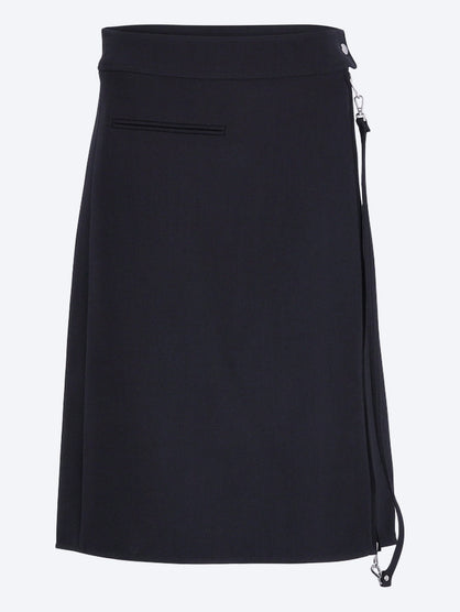 Zipped heritage crepe skirt