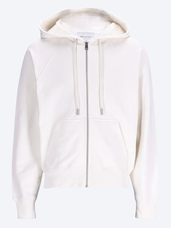 Sweat zippé avec ami de coeur embossé ton sur ton