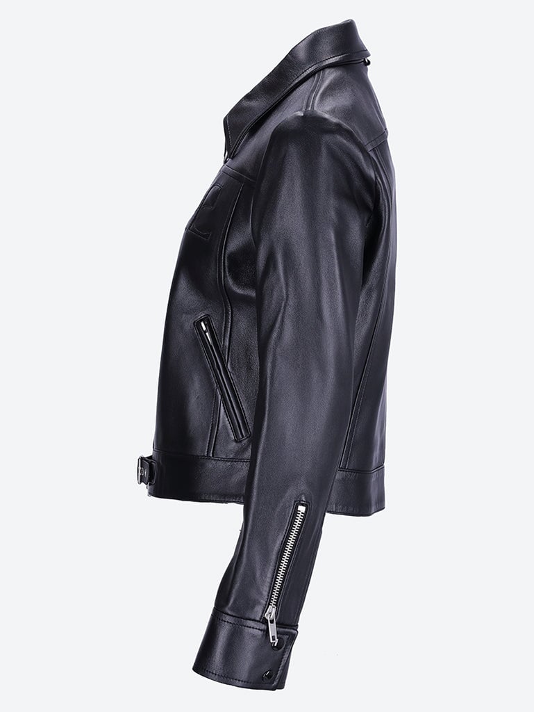 Zipped iconic leather jacket 2