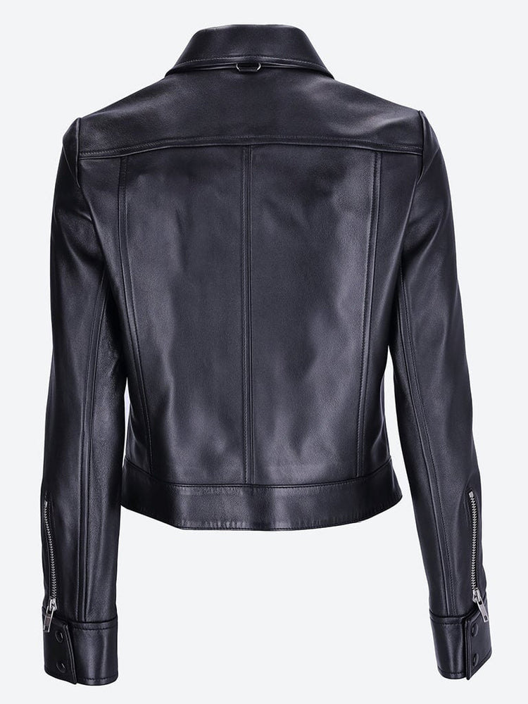 Zipped iconic leather jacket 3