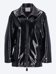 Zipped vinyl maxi jacket ref: