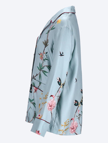 Zooflora panel pajama shirt