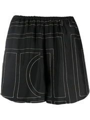 Pyjama-Shorts aus Seide mit Monogrammmuster ref: