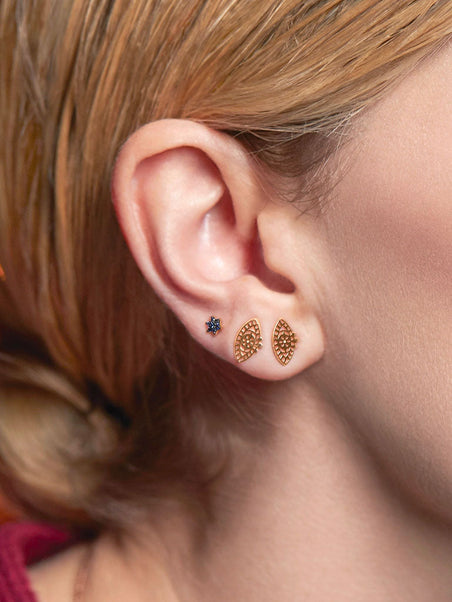 Anja studs or rose or 750 earrings