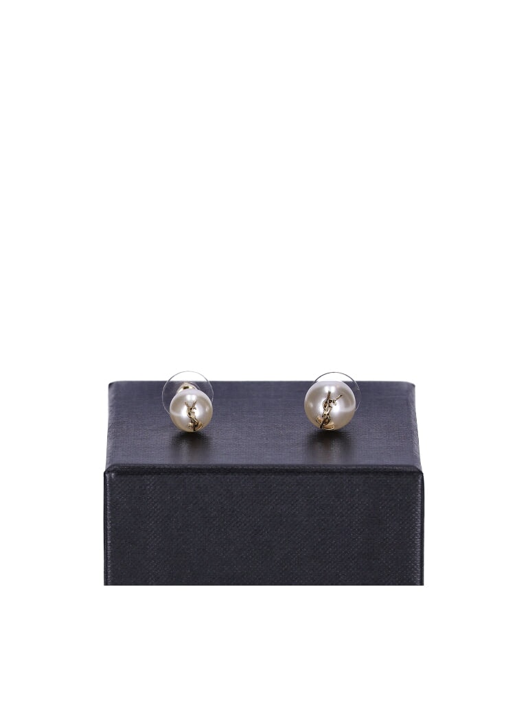 CASSANDRE pearl earrings in metal 1