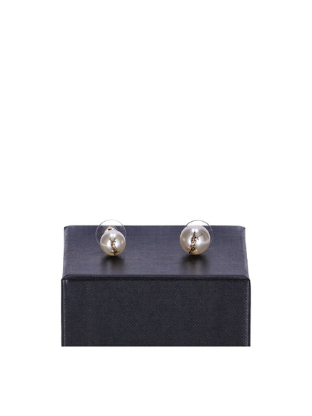CASSANDRE pearl earrings in metal