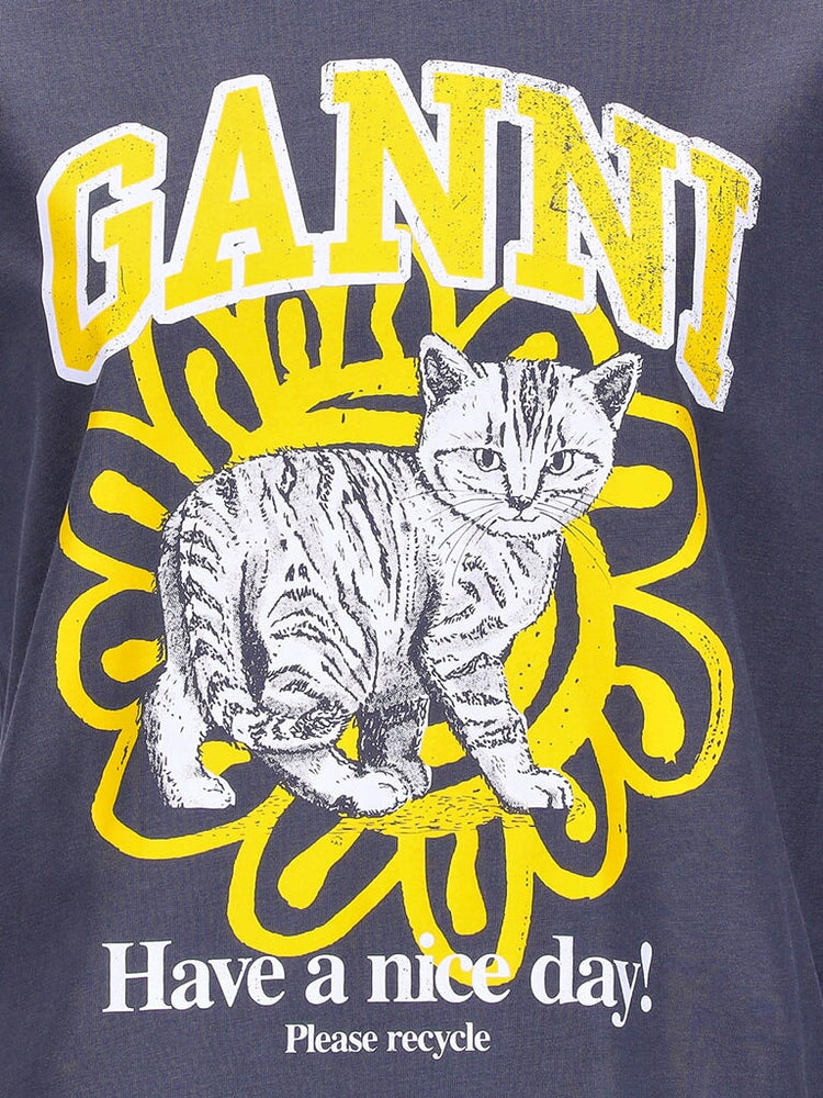 Basic jersey cat relaxed t-shirt 2