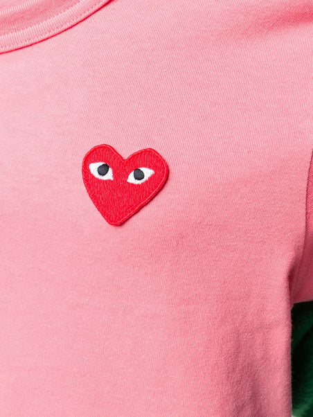 Cdg play red heart short sleeve t-s