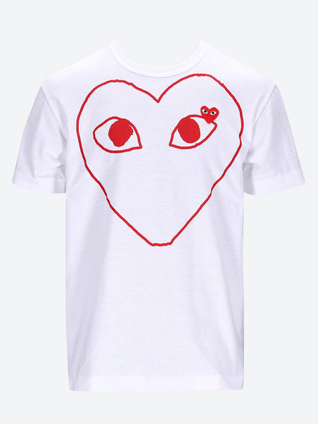 Cdg play red heart t-shirt