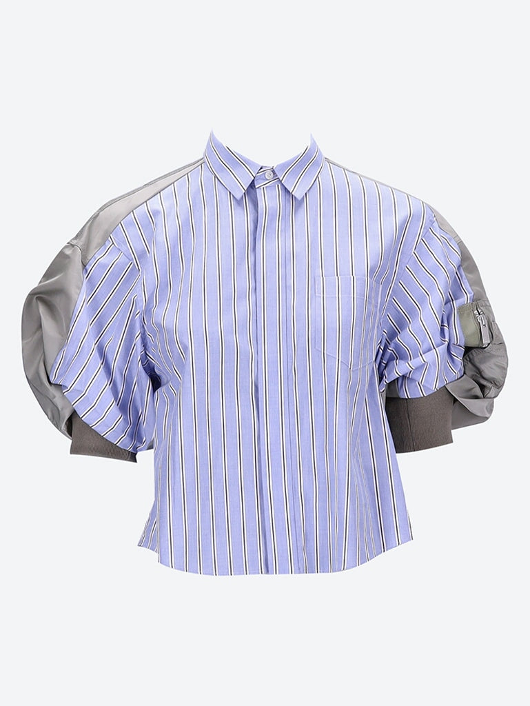 Cotton poplin x nylon twill shirt 1