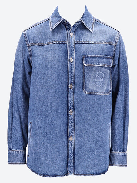 Chemise à manches longues en jean