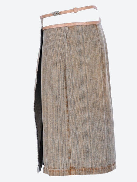 Denim midi skirt