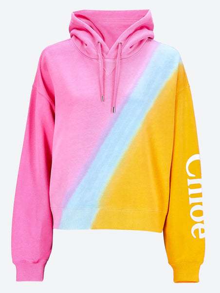 Sweat à capuche imprimé de colorant en trempette