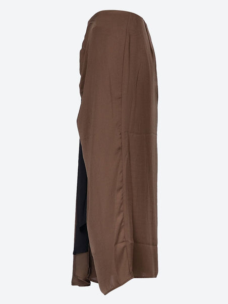 Draped midi skirt